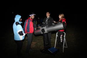 Miran Tacer s teleskopom lastne izdelave 